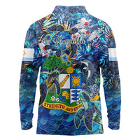 Anguilla Long Sleeve Polo Shirt - Wonder Print Shop