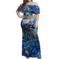 Anguilla Off Shoulder Maxi Dress - Wonder Print Shop