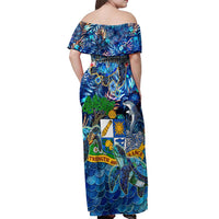 Anguilla Off Shoulder Maxi Dress - Wonder Print Shop