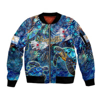 Anguilla Sleeve Zip Bomber Jacket - Wonder Print Shop