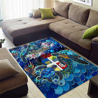 Aruba Area Rug Sea Turtle Tropical Pattern