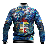 Aruba Baseball Jacket Sea Turtle Tropical Pattern