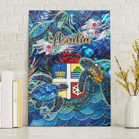 Aruba Canvas Wall Art Sea Turtle Tropical Pattern