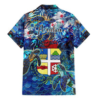 Aruba Family Matching Mermaid Dress and Hawaiian Shirt Sea Turtle Tropical Pattern