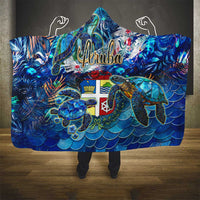 Aruba Hooded Blanket Sea Turtle Tropical Pattern - Wonder Print Shop
