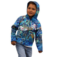 Aruba Kid Hoodie Sea Turtle Tropical Pattern - Wonder Print Shop