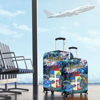 Aruba Luggage Cover Sea Turtle Tropical Pattern - Wonder Print Shop