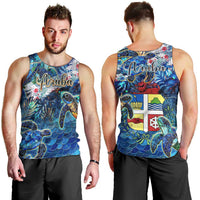 Aruba Men Tank Top Sea Turtle Tropical Pattern - Wonder Print Shop