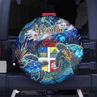 Aruba Spare Tire Cover Sea Turtle Tropical Pattern - Wonder Print Shop