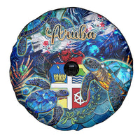 Aruba Spare Tire Cover Sea Turtle Tropical Pattern - Wonder Print Shop