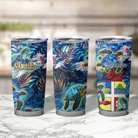 Aruba Tumbler Cup Sea Turtle Tropical Pattern - Wonder Print Shop