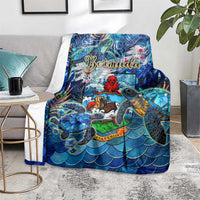 Bermuda Blanket Sea Turtle Tropical Pattern