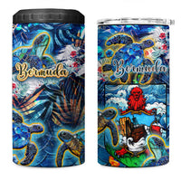 Bermuda 4 in 1 Can Cooler Tumbler Sea Turtle Tropical Pattern