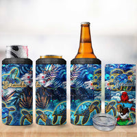Bermuda 4 in 1 Can Cooler Tumbler Sea Turtle Tropical Pattern