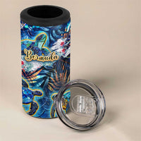Bermuda 4 in 1 Can Cooler Tumbler Sea Turtle Tropical Pattern