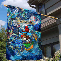 Bermuda Garden Flag Sea Turtle Tropical Pattern - Wonder Print Shop