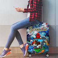 Bermuda Luggage Cover Sea Turtle Tropical Pattern - Wonder Print Shop