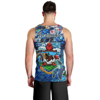 Bermuda Men Tank Top Sea Turtle Tropical Pattern - Wonder Print Shop