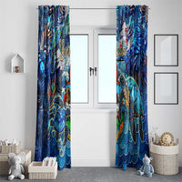 Bermuda Window Curtain Sea Turtle Tropical Pattern - Wonder Print Shop