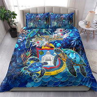 Sint Maarten Bedding Set Sea Turtle Tropical Pattern