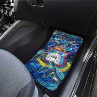 Sint Maarten Car Mats Sea Turtle Tropical Pattern
