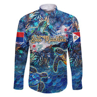 Sint Maarten Family Matching Short Sleeve Bodycon Dress and Hawaiian Shirt Sea Turtle Tropical Pattern - Wonder Print Shop
