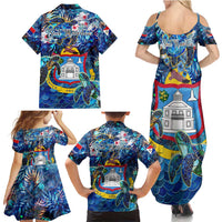 Sint Maarten Family Matching Summer Maxi Dress and Hawaiian Shirt Sea Turtle Tropical Pattern - Wonder Print Shop