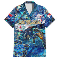 Sint Maarten Hawaiian Shirt Sea Turtle Tropical Pattern - Wonder Print Shop