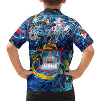 Sint Maarten Hawaiian Shirt Sea Turtle Tropical Pattern - Wonder Print Shop