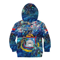Sint Maarten Kid Hoodie Sea Turtle Tropical Pattern - Wonder Print Shop