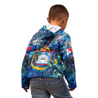 Sint Maarten Kid Hoodie Sea Turtle Tropical Pattern - Wonder Print Shop
