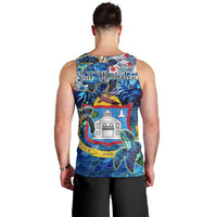 Sint Maarten Men Tank Top Sea Turtle Tropical Pattern - Wonder Print Shop