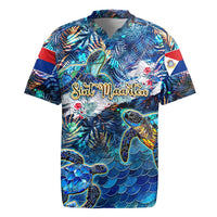 Sint Maarten Rugby Jersey Sea Turtle Tropical Pattern - Wonder Print Shop