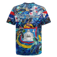 Sint Maarten Rugby Jersey Sea Turtle Tropical Pattern - Wonder Print Shop