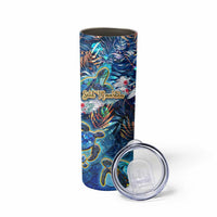 Sint Maarten Skinny Tumbler Sea Turtle Tropical Pattern - Wonder Print Shop