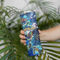 Sint Maarten Skinny Tumbler Sea Turtle Tropical Pattern - Wonder Print Shop