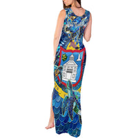 Sint Maarten Tank Maxi Dress Sea Turtle Tropical Pattern - Wonder Print Shop