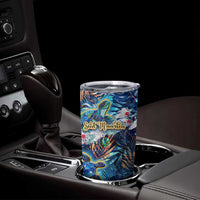 Sint Maarten Tumbler Cup Sea Turtle Tropical Pattern - Wonder Print Shop