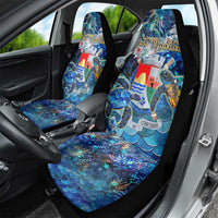 Sint Eustatius Car Seat Cover Sea Turtle Tropical Pattern