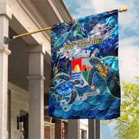 Sint Eustatius Garden Flag Sea Turtle Tropical Pattern - Wonder Print Shop