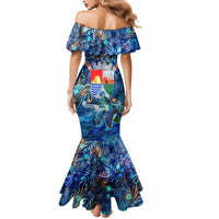 Sint Eustatius Mermaid Dress Sea Turtle Tropical Pattern - Wonder Print Shop