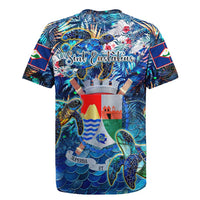 Sint Eustatius Rugby Jersey Sea Turtle Tropical Pattern - Wonder Print Shop
