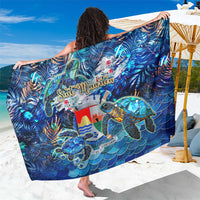Sint Eustatius Sarong Sea Turtle Tropical Pattern - Wonder Print Shop