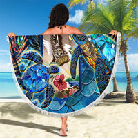 Saint Martin Beach Blanket Sea Turtle Tropical Pattern