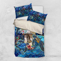 Saint Martin Bedding Set Sea Turtle Tropical Pattern