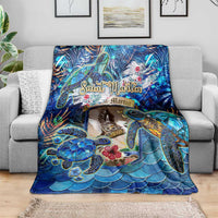Saint Martin Blanket Sea Turtle Tropical Pattern
