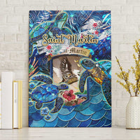 Saint Martin Canvas Wall Art Sea Turtle Tropical Pattern