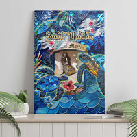 Saint Martin Canvas Wall Art Sea Turtle Tropical Pattern