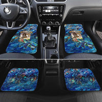 Saint Martin Car Mats Sea Turtle Tropical Pattern