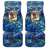 Saint Martin Car Mats Sea Turtle Tropical Pattern